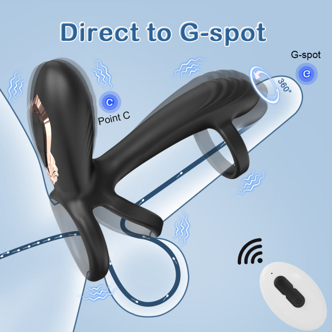 Remote Rotating & Vibrating Cock Ring | Rechargeable Remote Rotating & Vibrating Cock Ring | Rechargeable