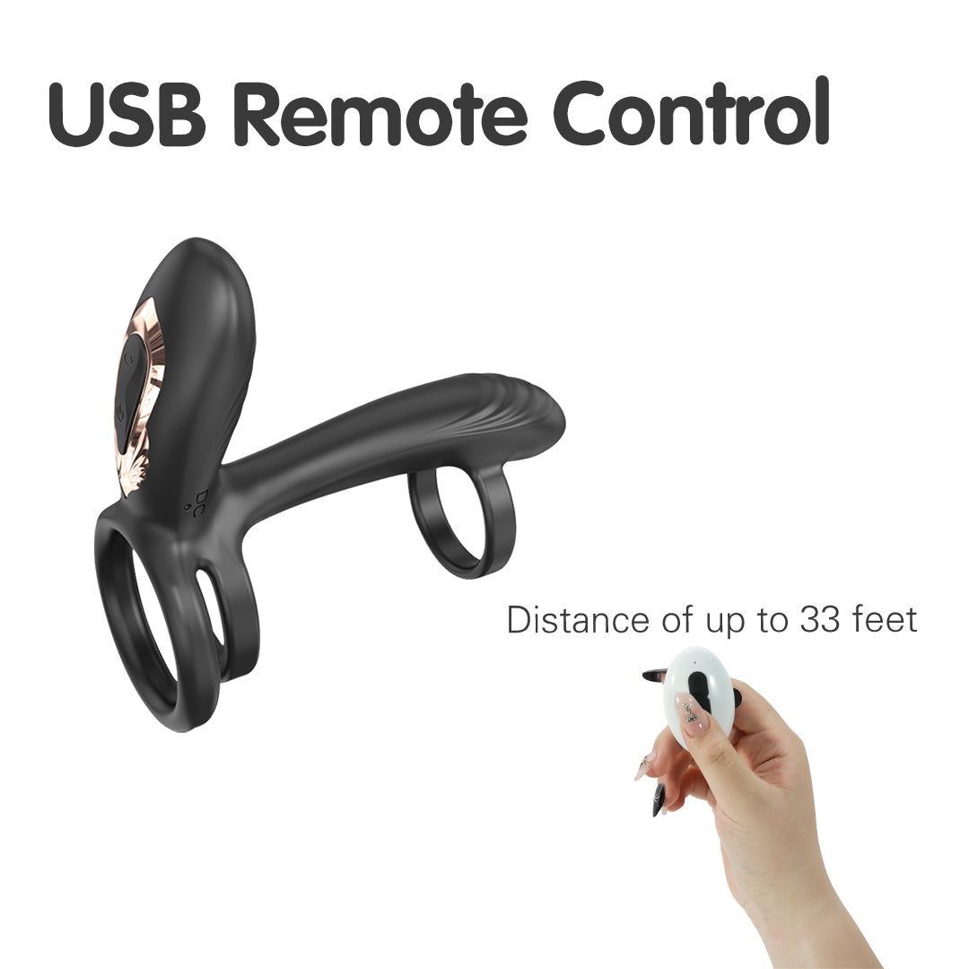 Remote Rotating & Vibrating Cock Ring | Rechargeable