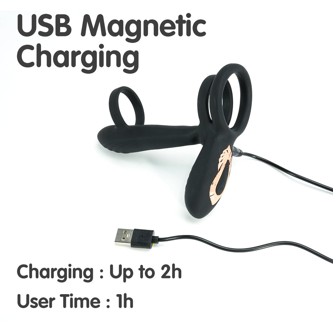 Remote Rotating & Vibrating Cock Ring | Rechargeable