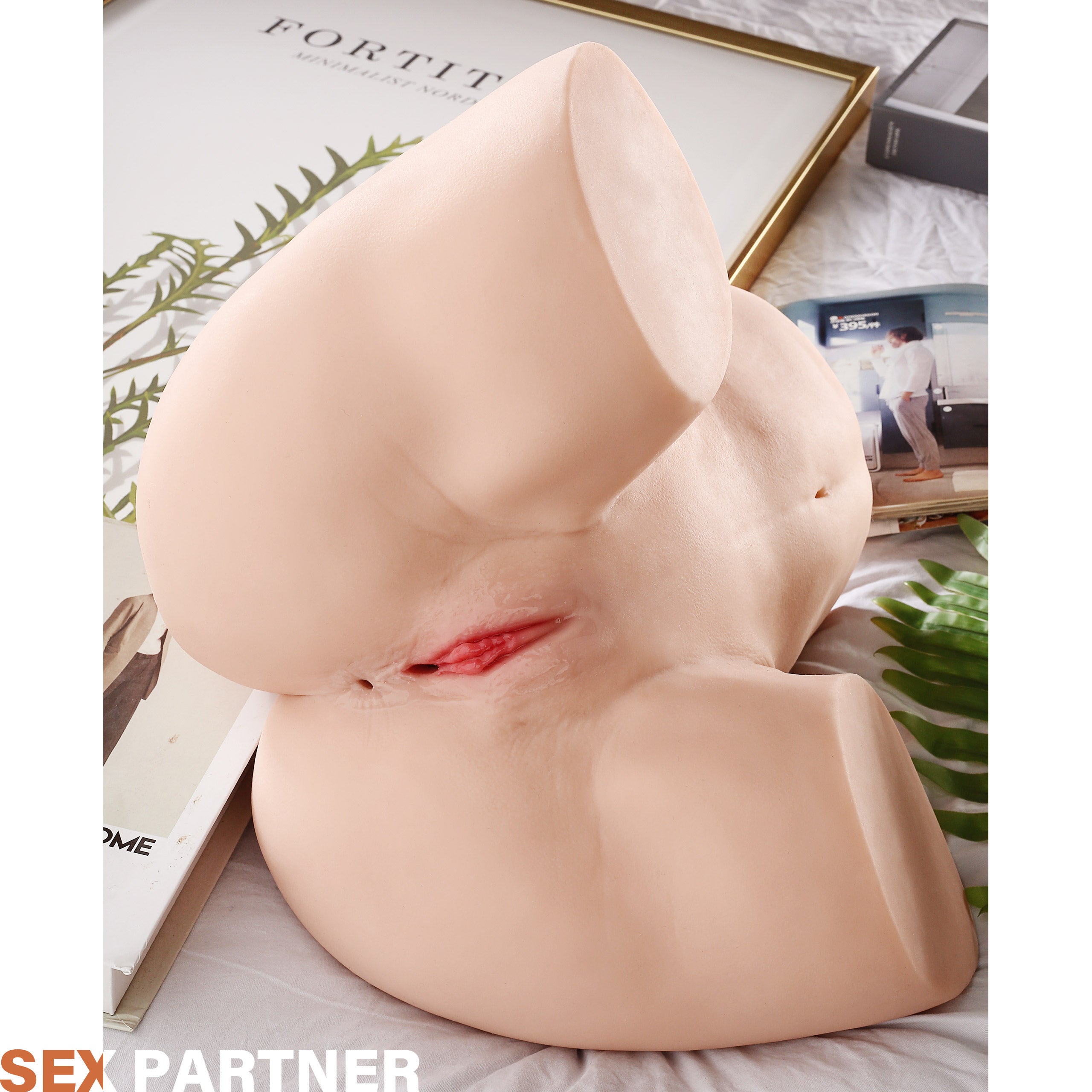 Realistic masturbator doll with detailed rear anatomy