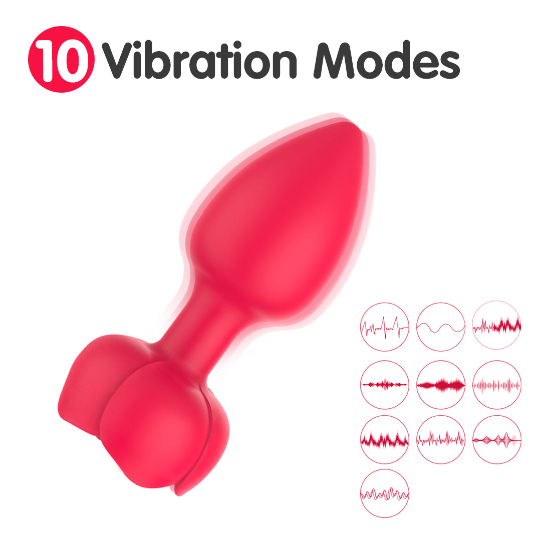 Fire Gem Remote Control  Glow Butt Plug Vibrator