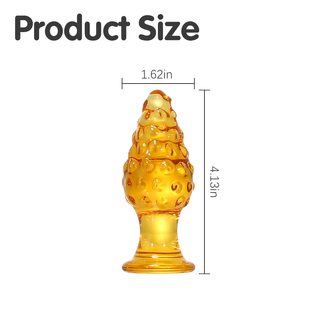 Pinecone Glass Butt Plug 4 Inch