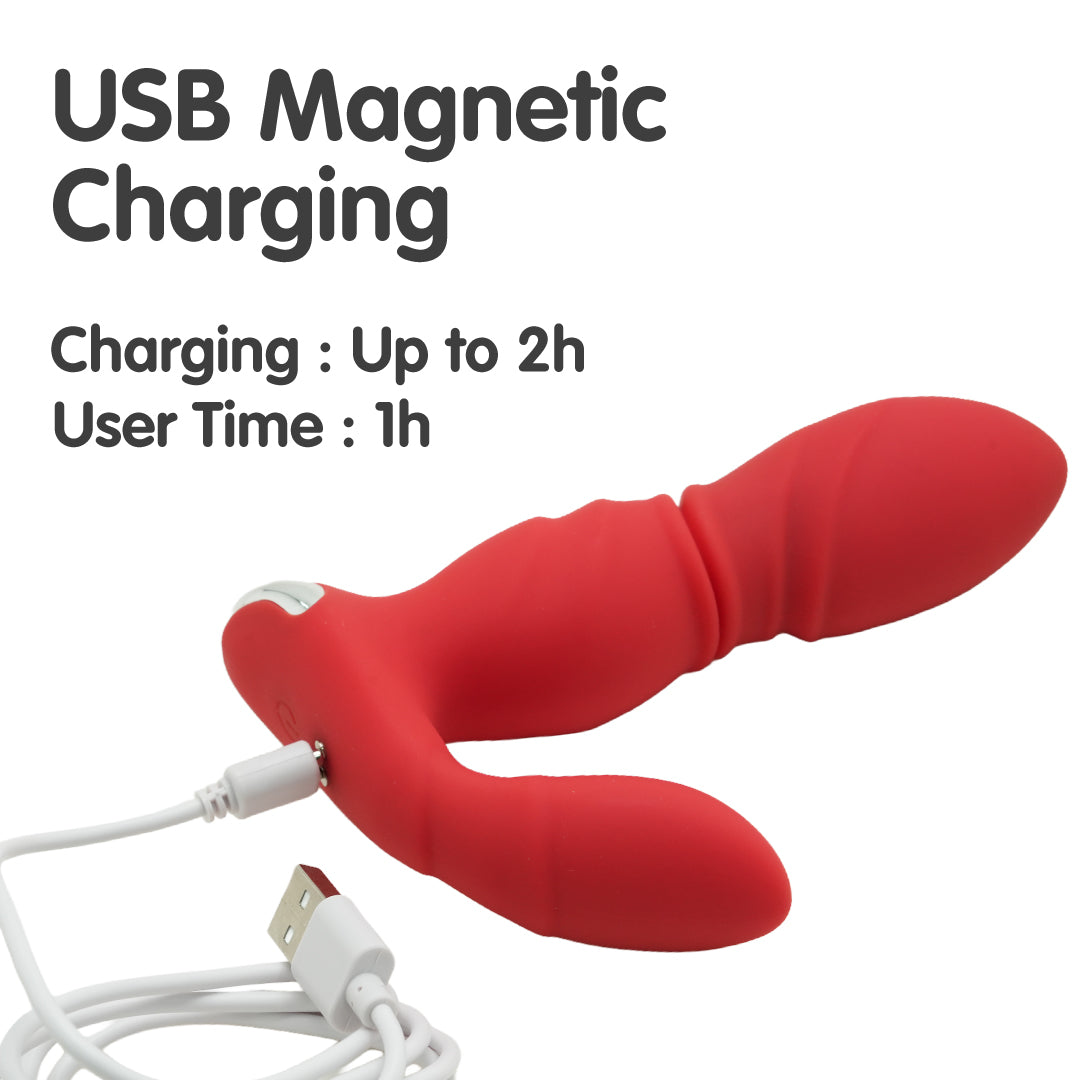 Blazing Flames Thrusting Prostate Massage Vibrator