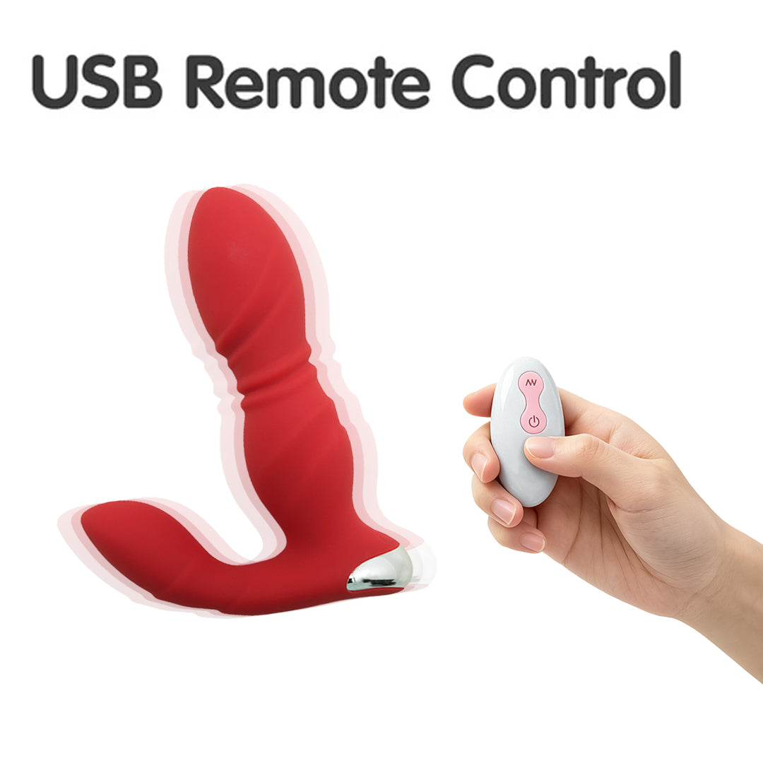 Blazing Flames Thrusting Prostate Massage Vibrator