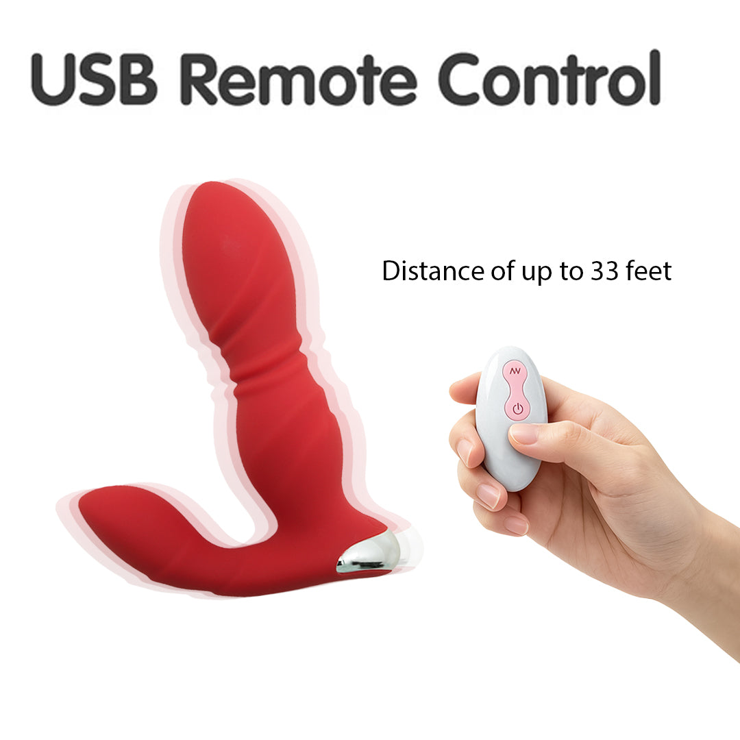 Blazing Flames Thrusting Prostate Massage Vibrator