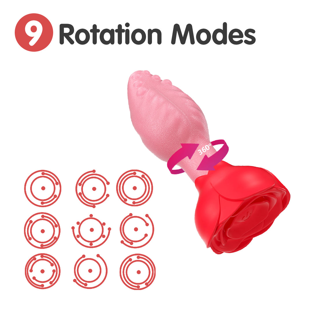 RoseSpin Remote Control Rotating & Vibrating Butt Plug