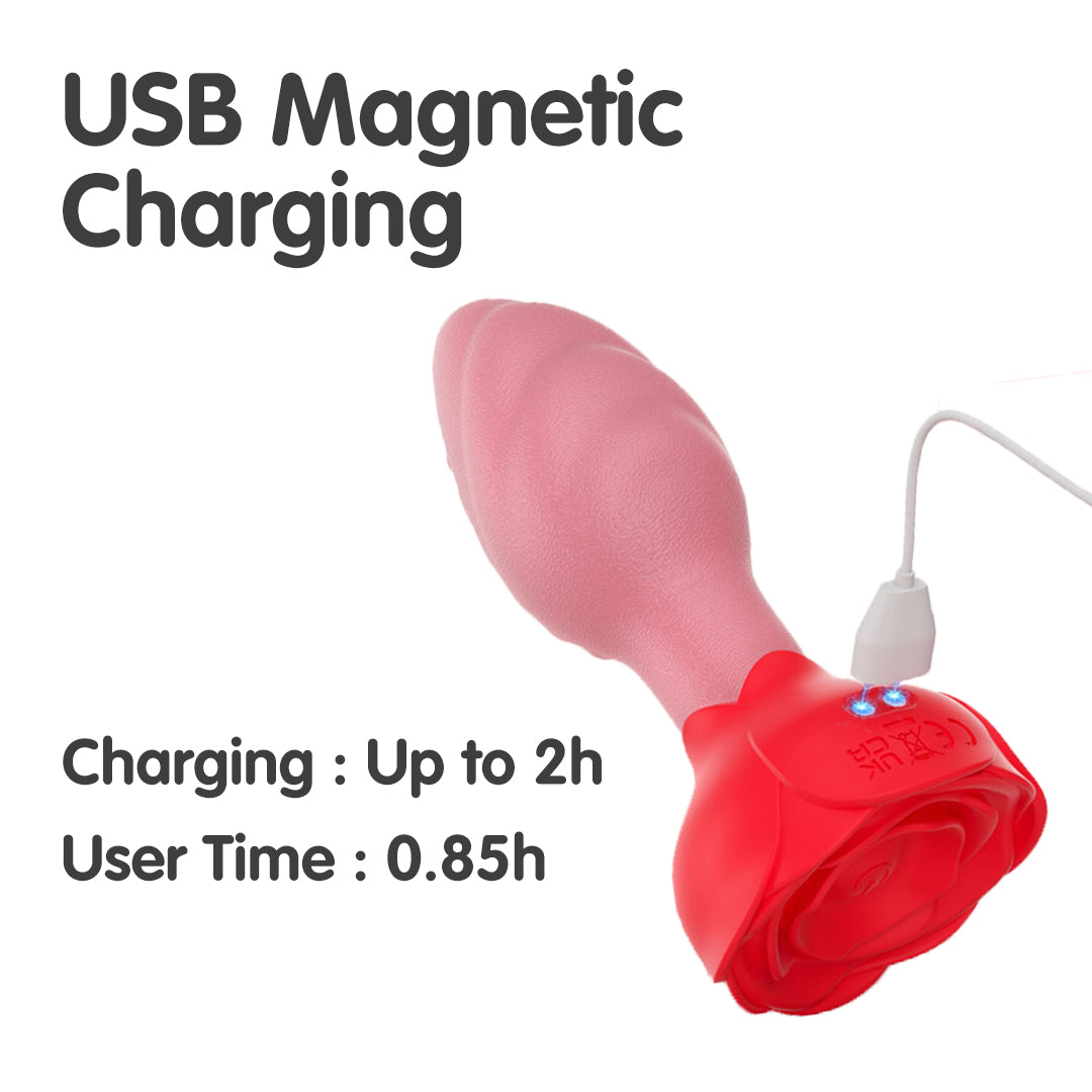 RoseSpin Remote Control Rotating & Vibrating Butt Plug