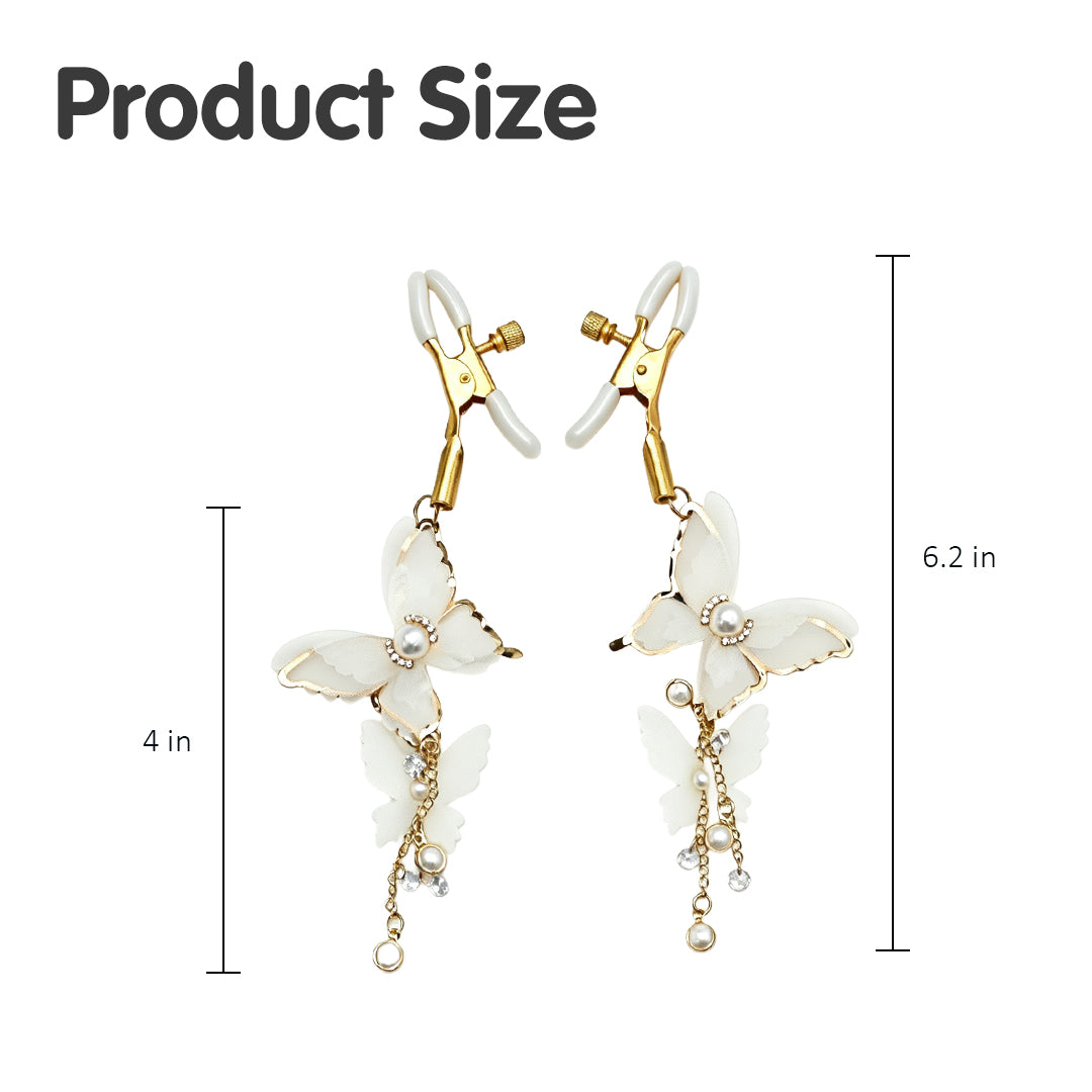 White Butterfly Adjustable Nipple Clamps