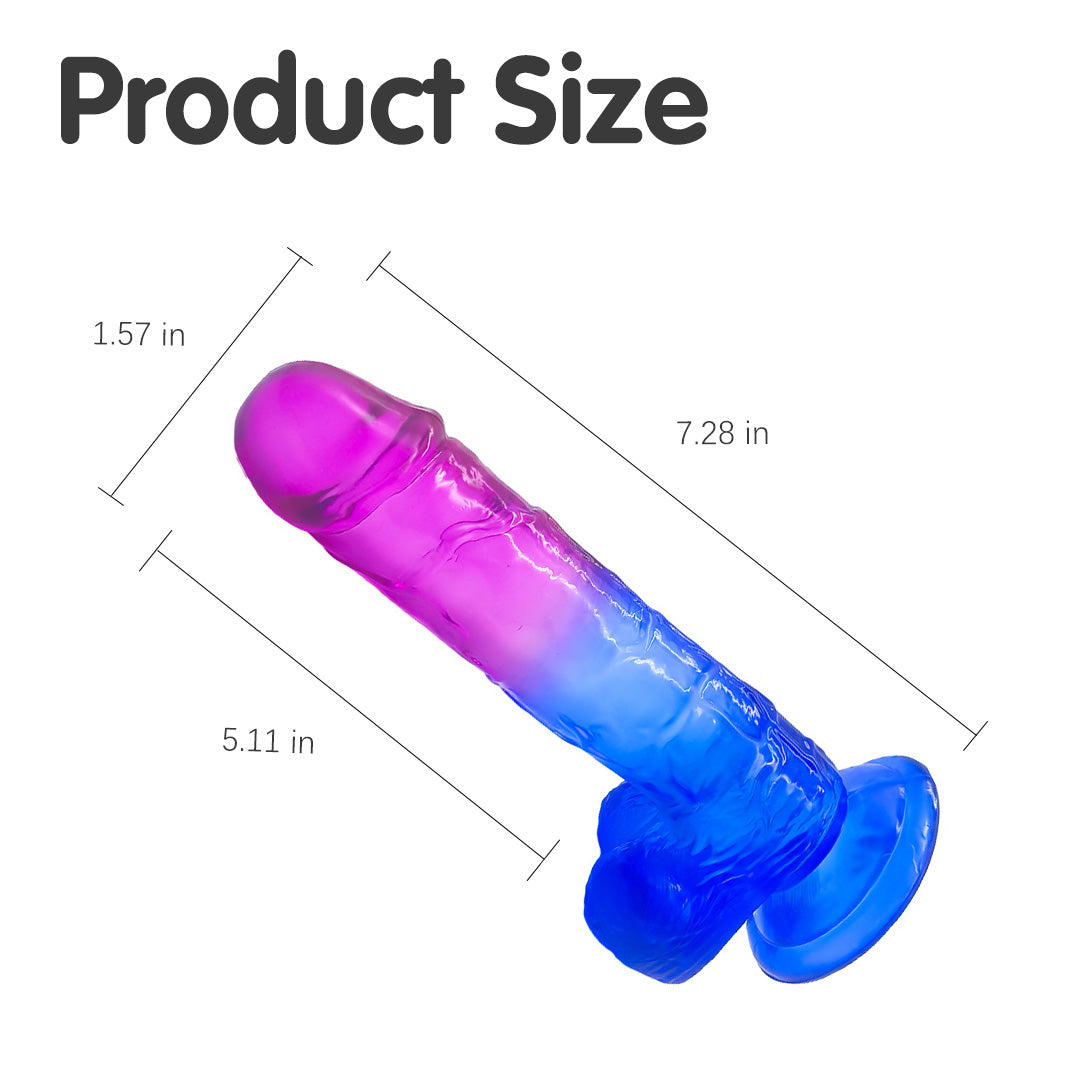 Candy Wave Suction Cup Dildos 7.3 Inch