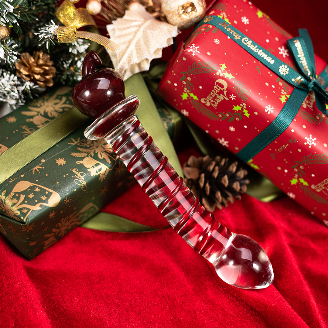 Apple Glass Butt Plugs Dildos 7.8 Inch