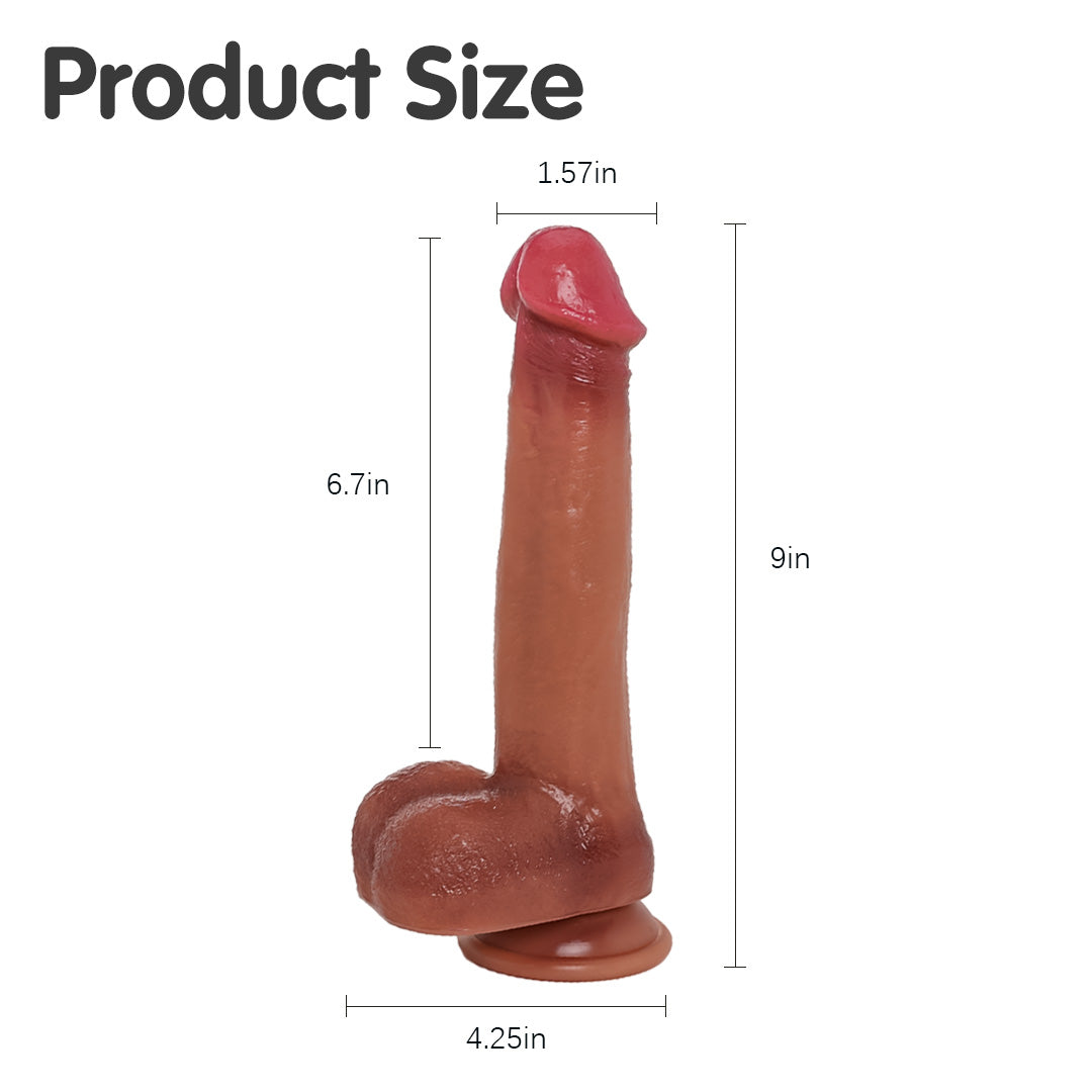Sensual Heat 3 Thrusting & 9 Vibrating Dildo Vibrator 9 Inch