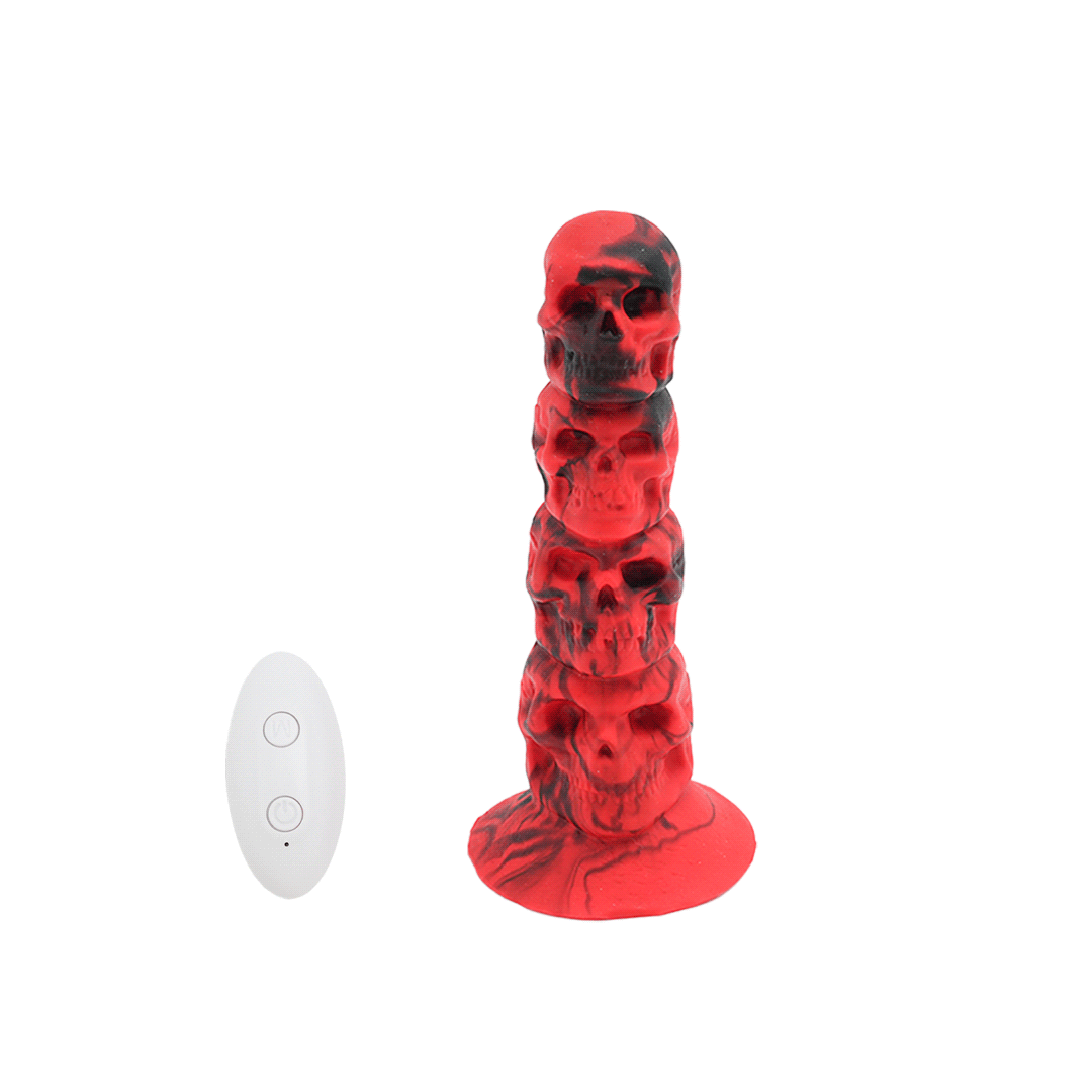 Inferno Skull Remote Control Dildos Vibrator 8.2 Inch