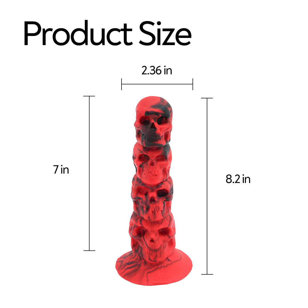 Inferno Skull Remote Control Dildos Vibrator 8.2 Inch