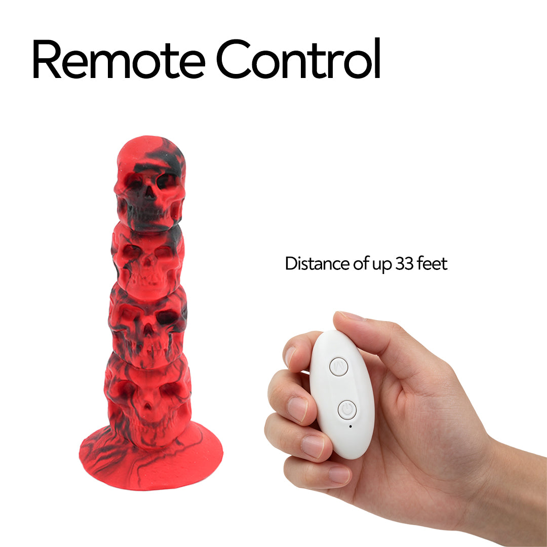 Inferno Skull Remote Control Dildos Vibrator 8.2 Inch