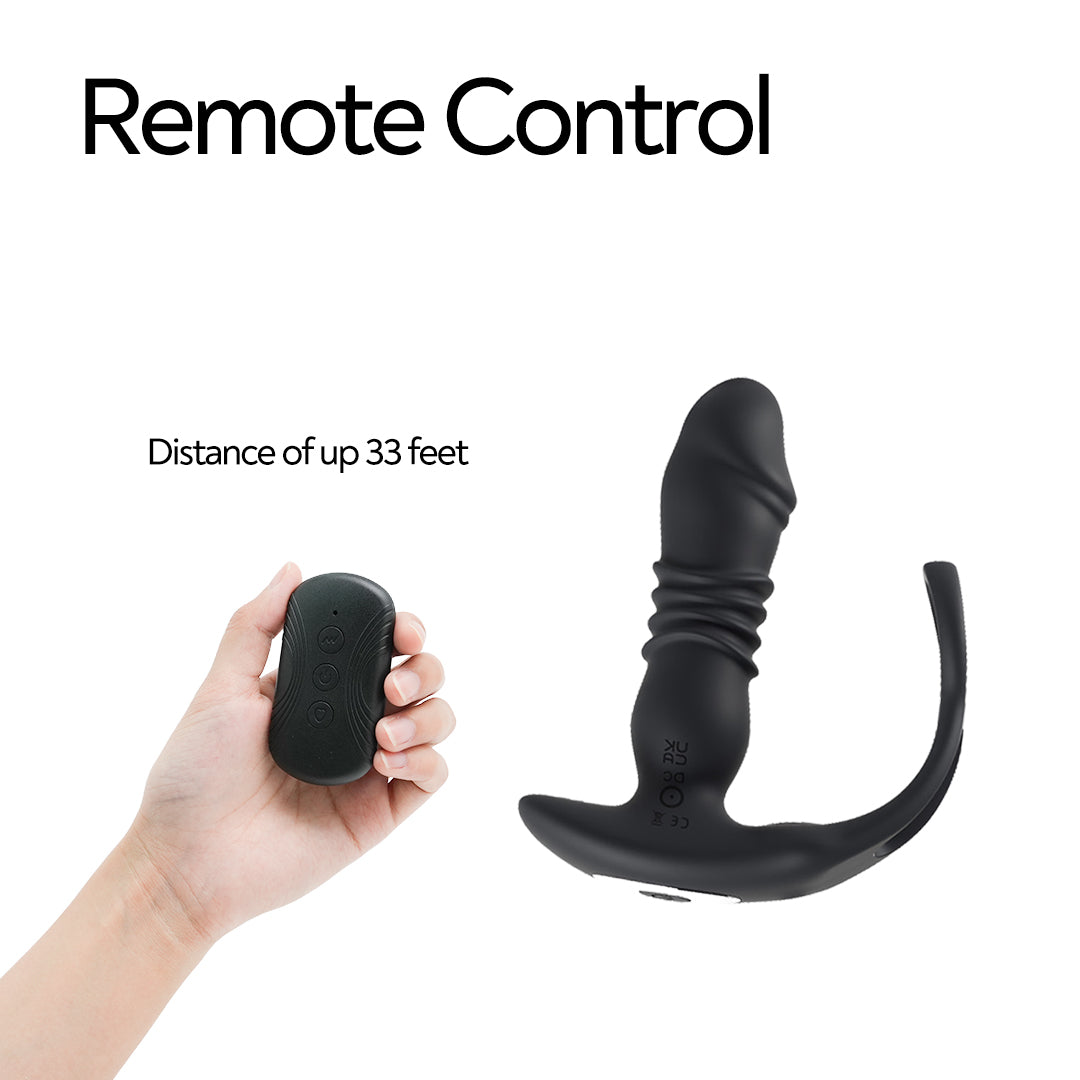 InnerGlo Rechargeable Remote Control Thrusting Prostate Massager Cock Rings