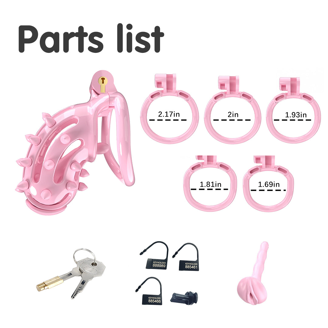 Blush Thorn Chastity Cock Cage Kit