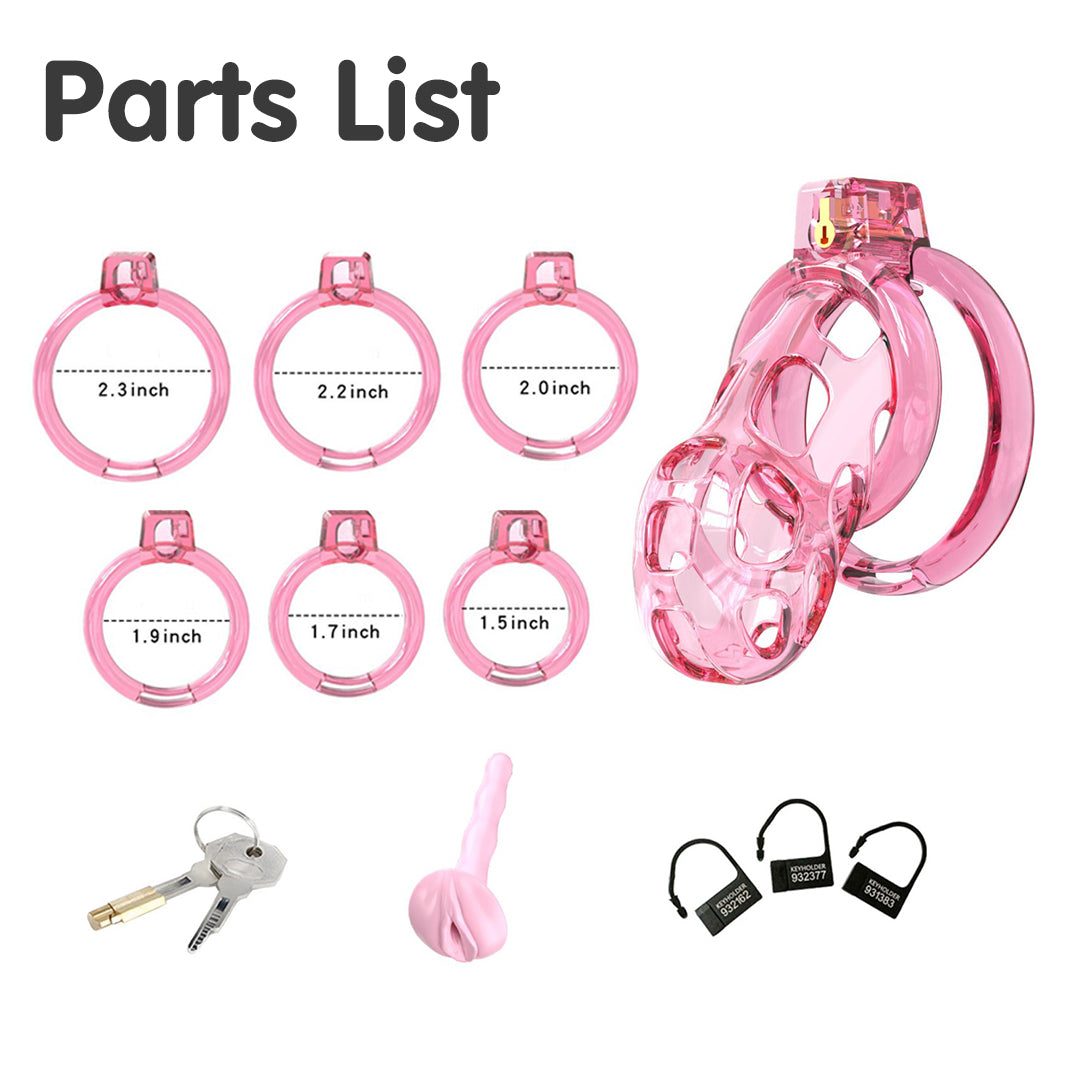 Pink Sugar Chastity Cock Cage Kit