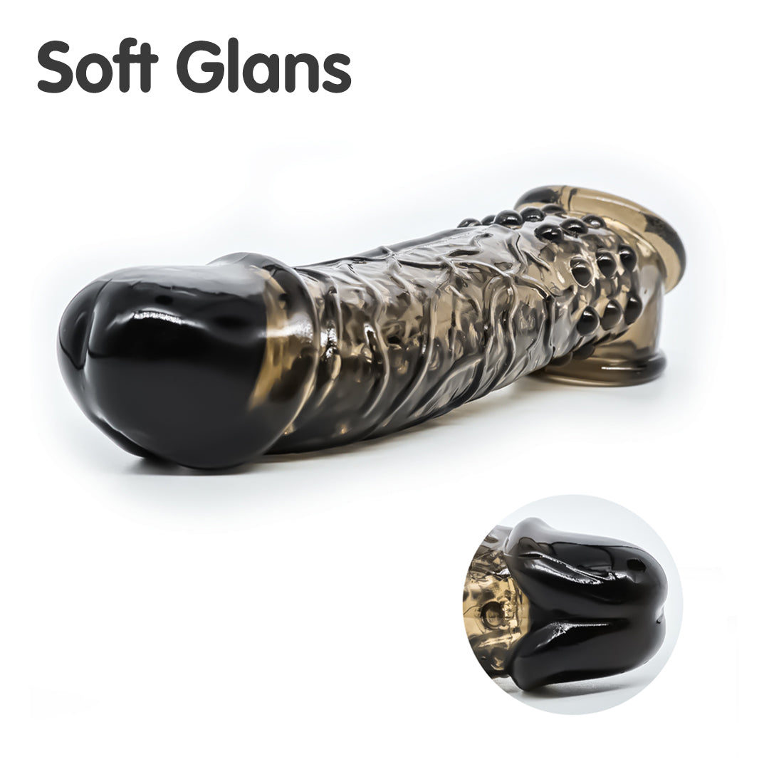 Dark Night Penis Extension Sleeve: Thick Silicone Enhancer