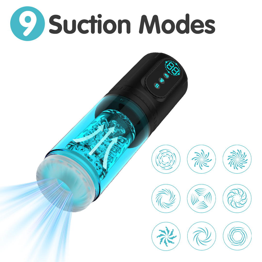 Blue Submarine Rotating & Sucking Male Masturbators