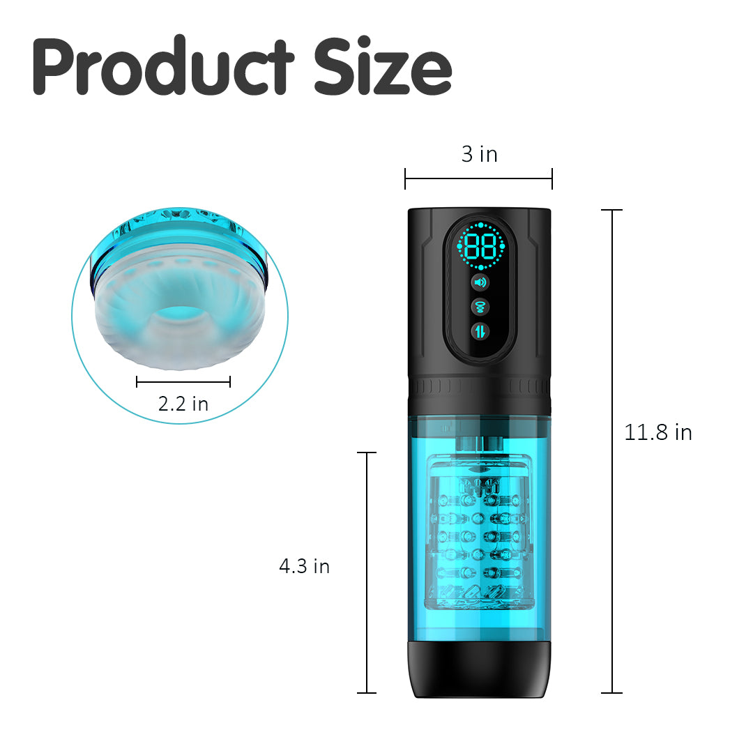 Blue Submarine Rotating & Sucking Male Masturbators