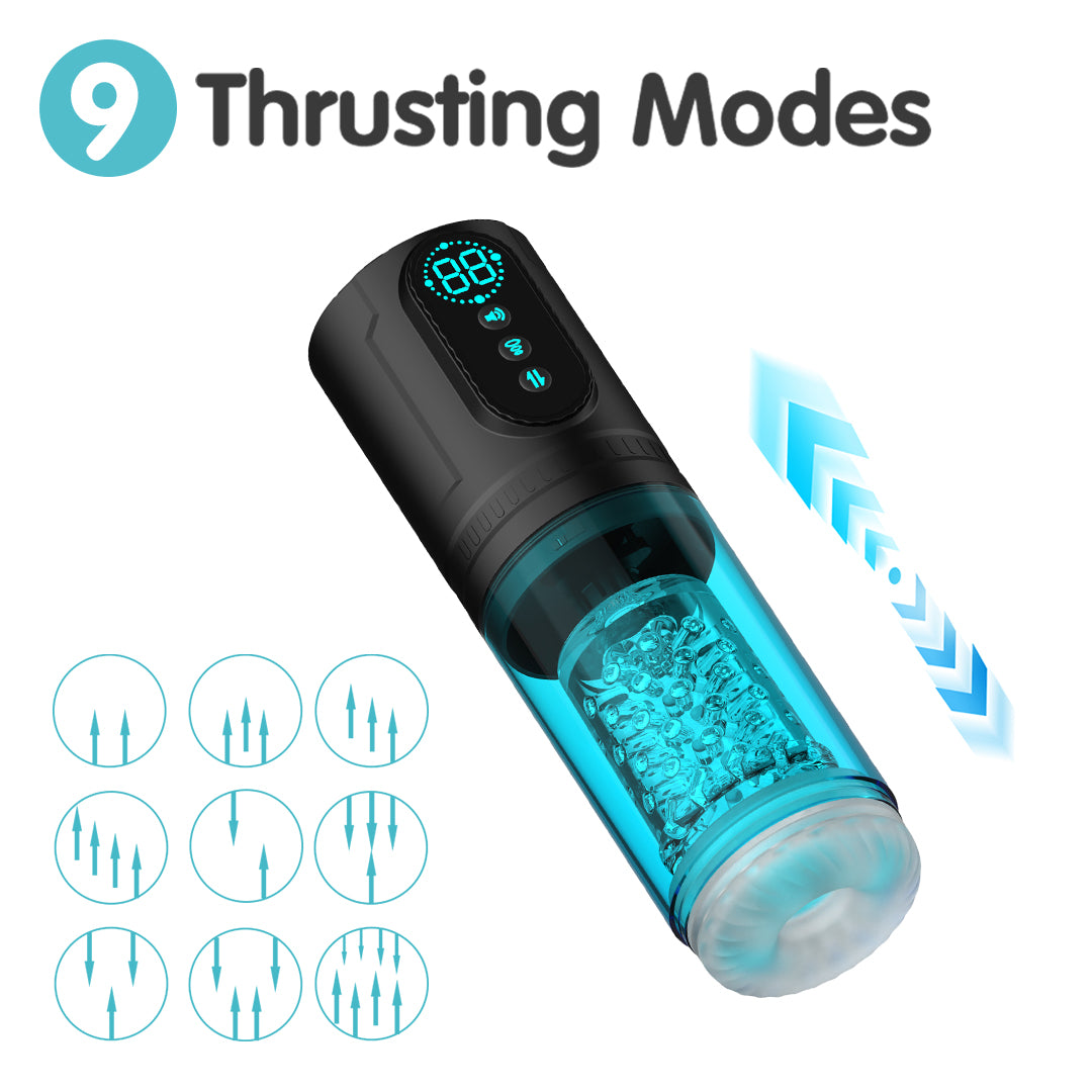 Blue Submarine Rotating & Sucking Male Masturbators