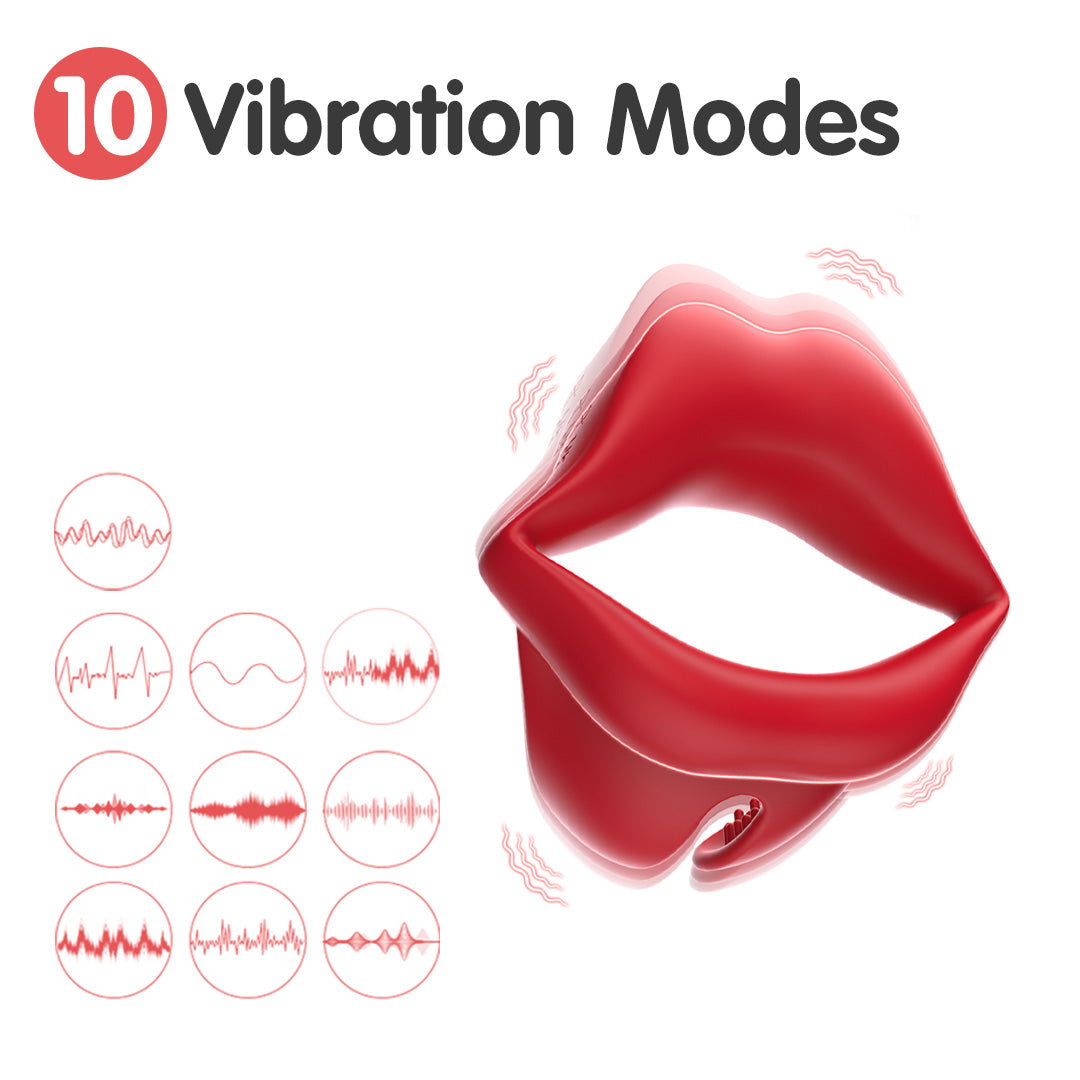 Hot Kiss Vibrating Cock Ring