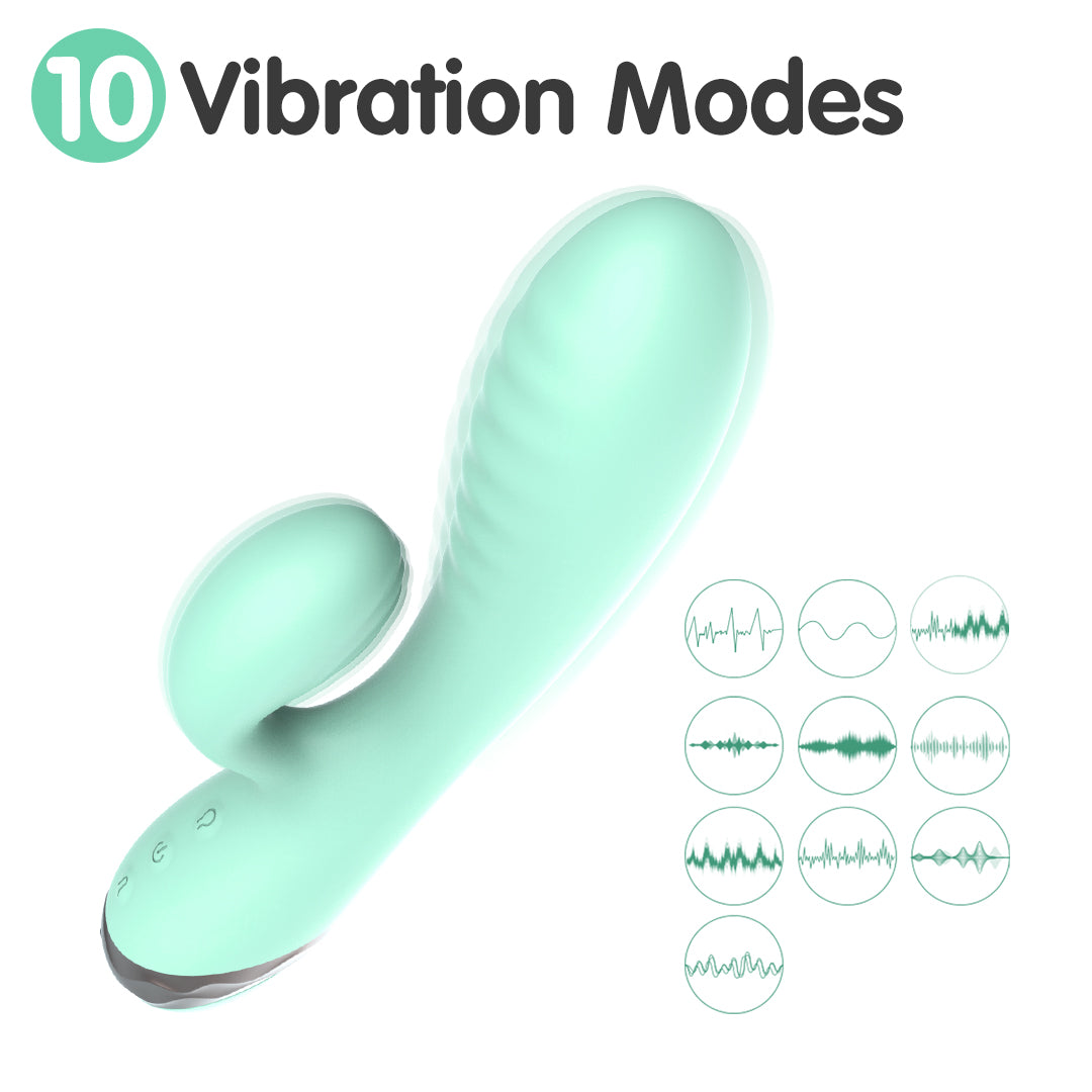AeroBloom Inflatable Rechargeable G-Spot & Clitoral Rabbit  Vibrator