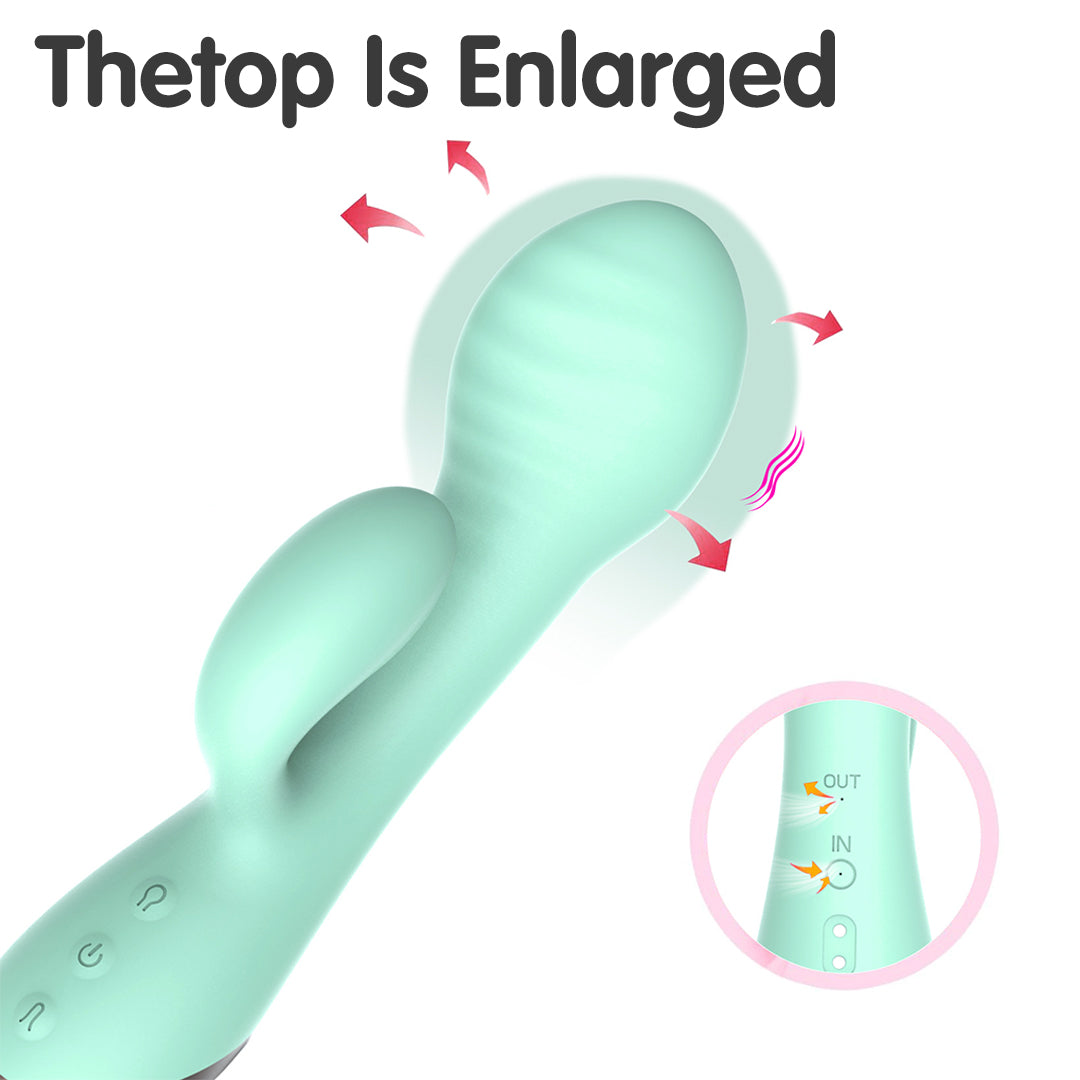 AeroBloom Inflatable Rechargeable G-Spot & Clitoral Rabbit  Vibrator