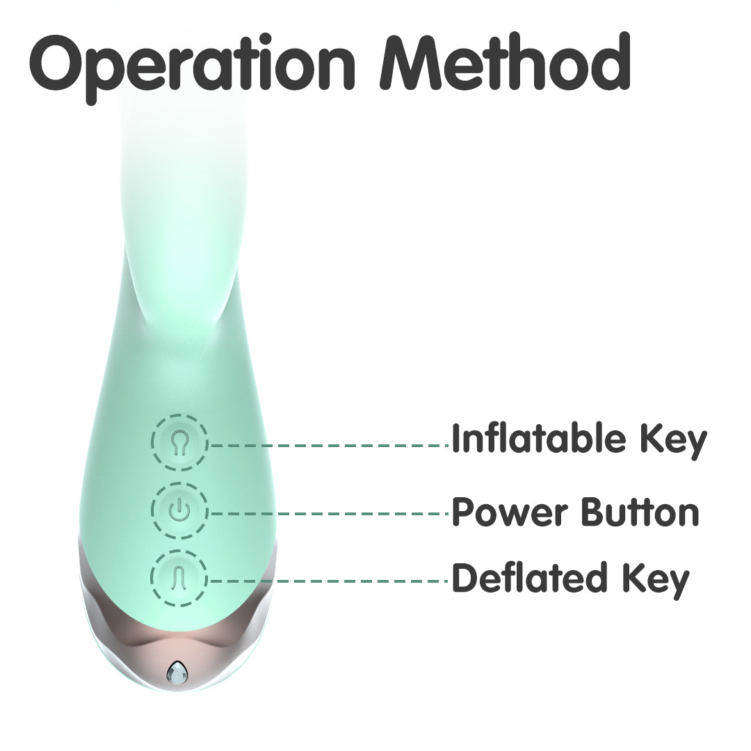 AeroBloom Inflatable Rechargeable G-Spot & Clitoral Rabbit  Vibrator