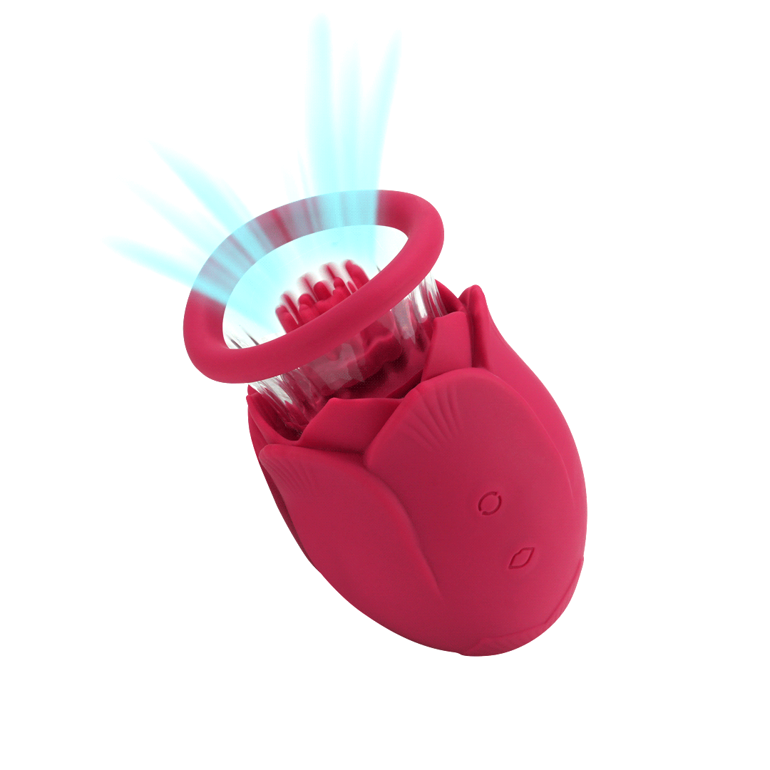 Crimson Bloom Sucking & Rotating Vibrator