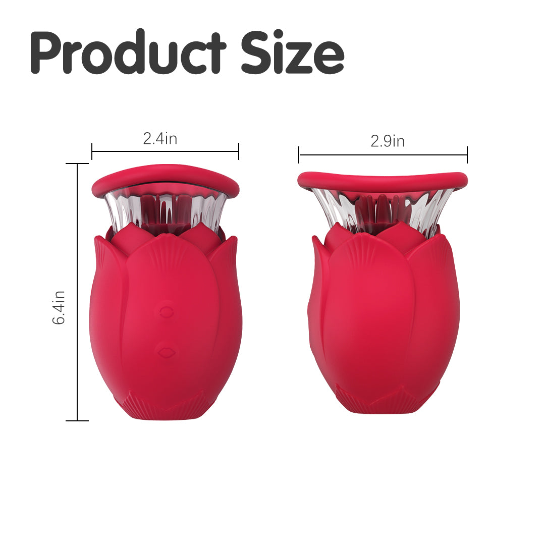Rose Sucking Vibrator | Oral Air Pulse & Rotating Tip Rose Sucking Vibrator | Oral Air Pulse & Rotating Tip