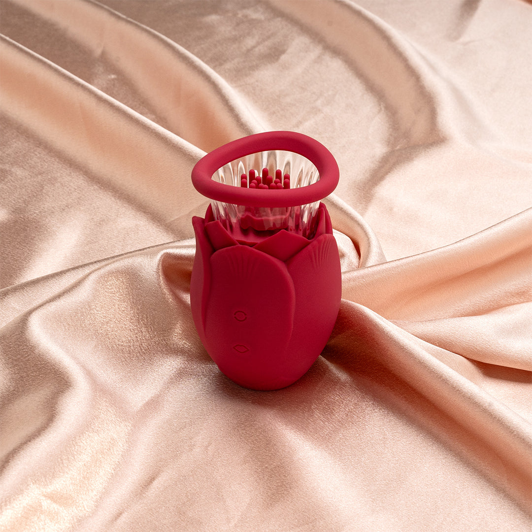 Rose Sucking Vibrator | Oral Air Pulse & Rotating Tip Rose Sucking Vibrator | Oral Air Pulse & Rotating Tip