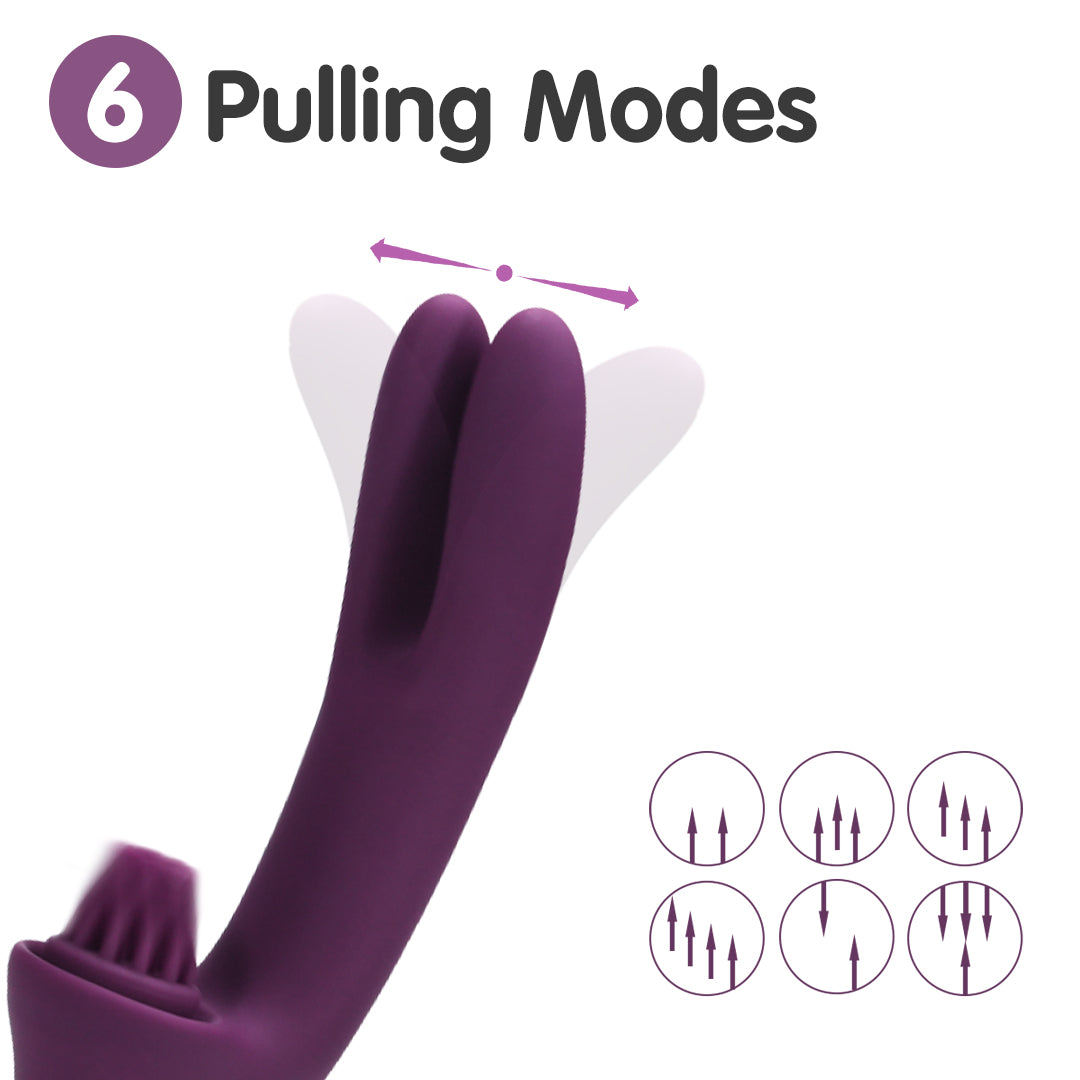 Purple Forest Brushing & Pulling Rabbit Vibrator