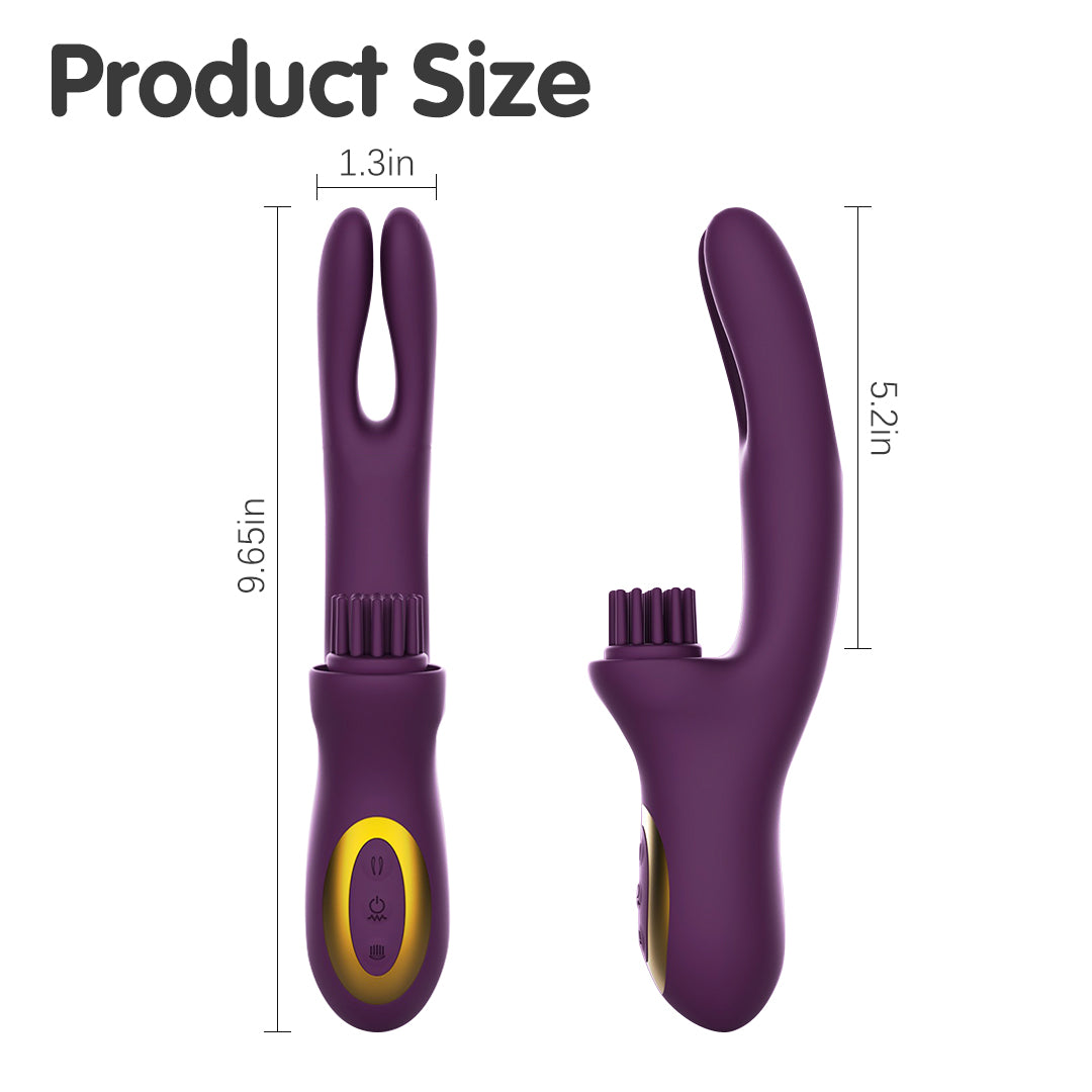 Purple Forest Brushing & Pulling Rabbit Vibrator