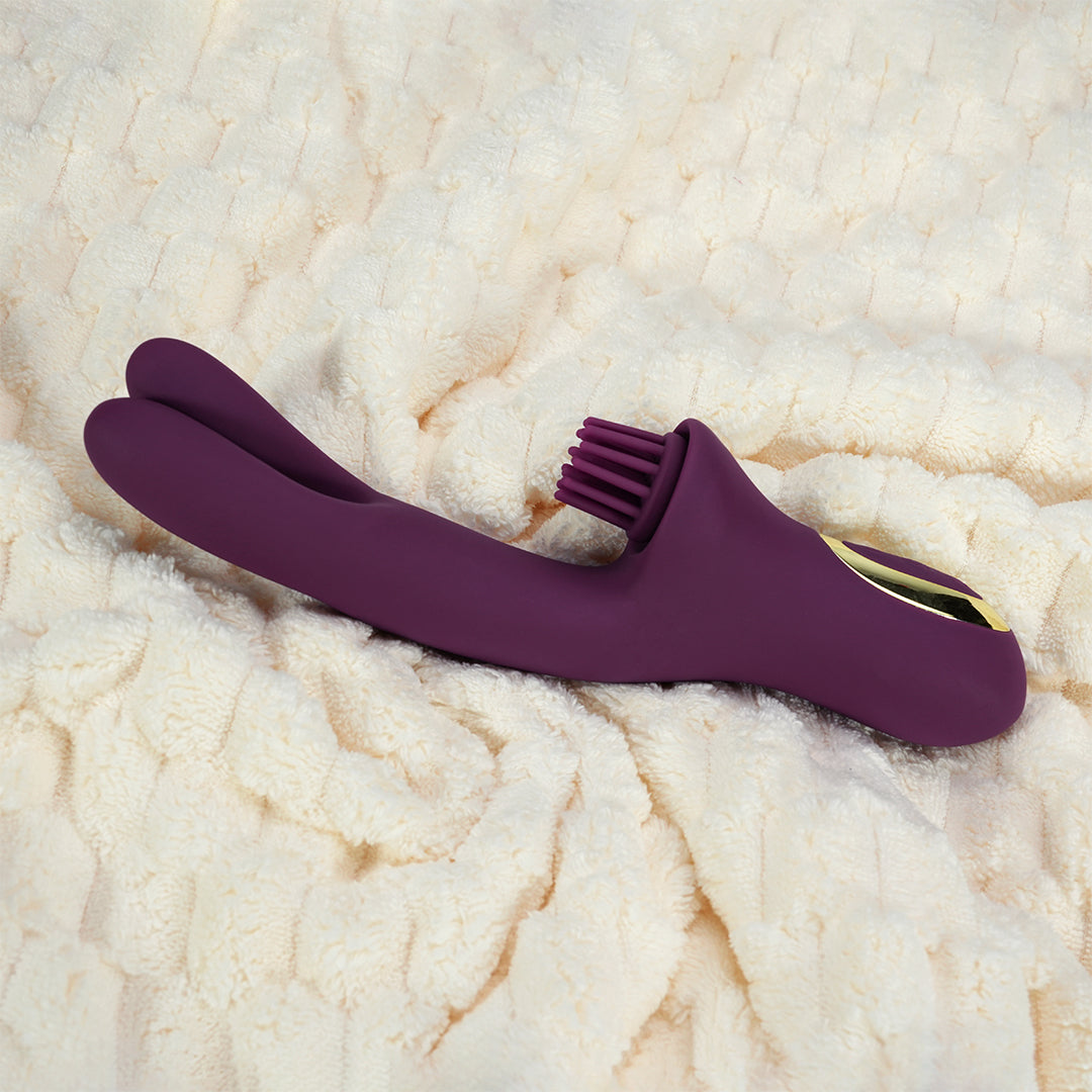 Purple Forest Brushing & Pulling Rabbit Vibrator