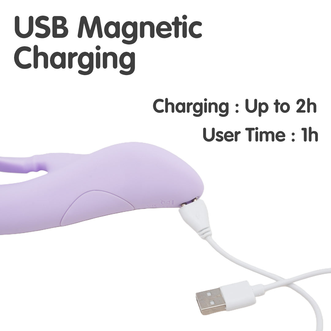 Violet Bloom Flapping Rabbit Vibrator