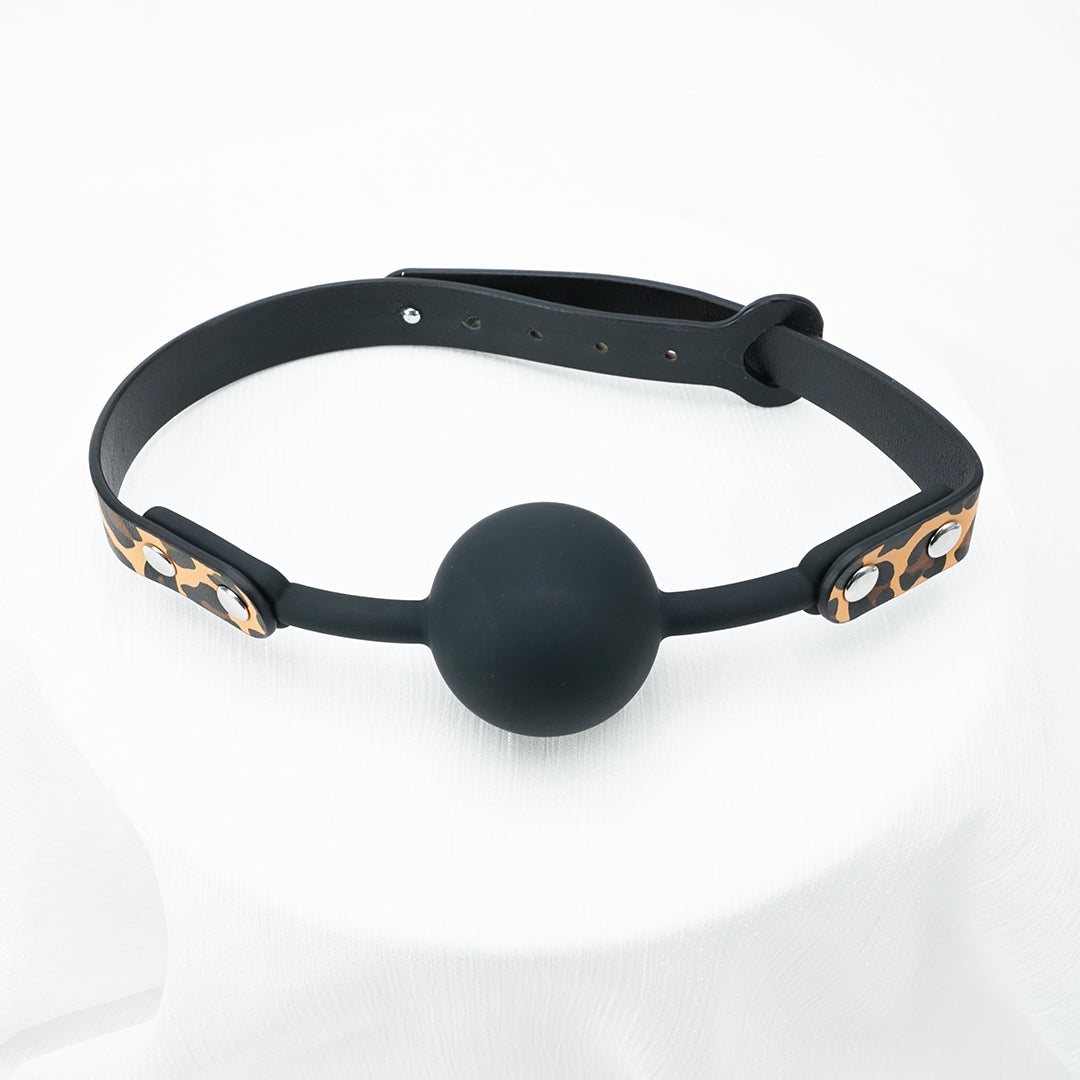 Leopard Print Ball Gag for BDSM Play