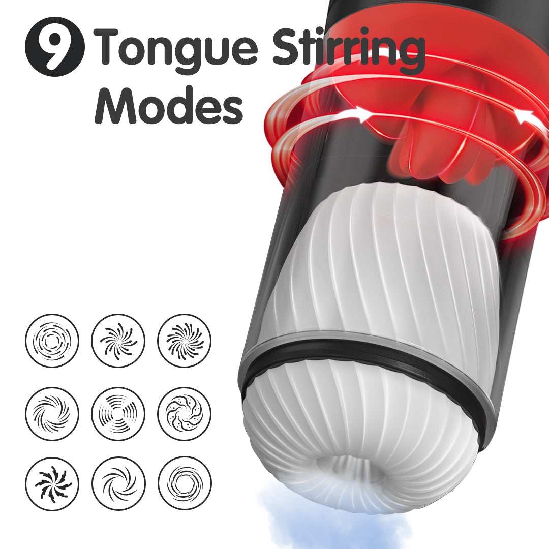 London 9 Tongue Licking Masturbator with 9 Modes