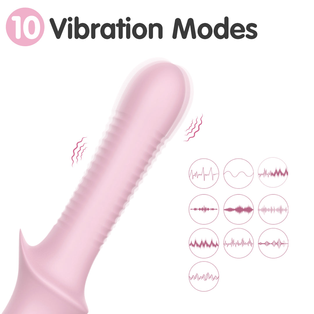 Pink Ripple Wiggle G-Spot Dildos Vibrator