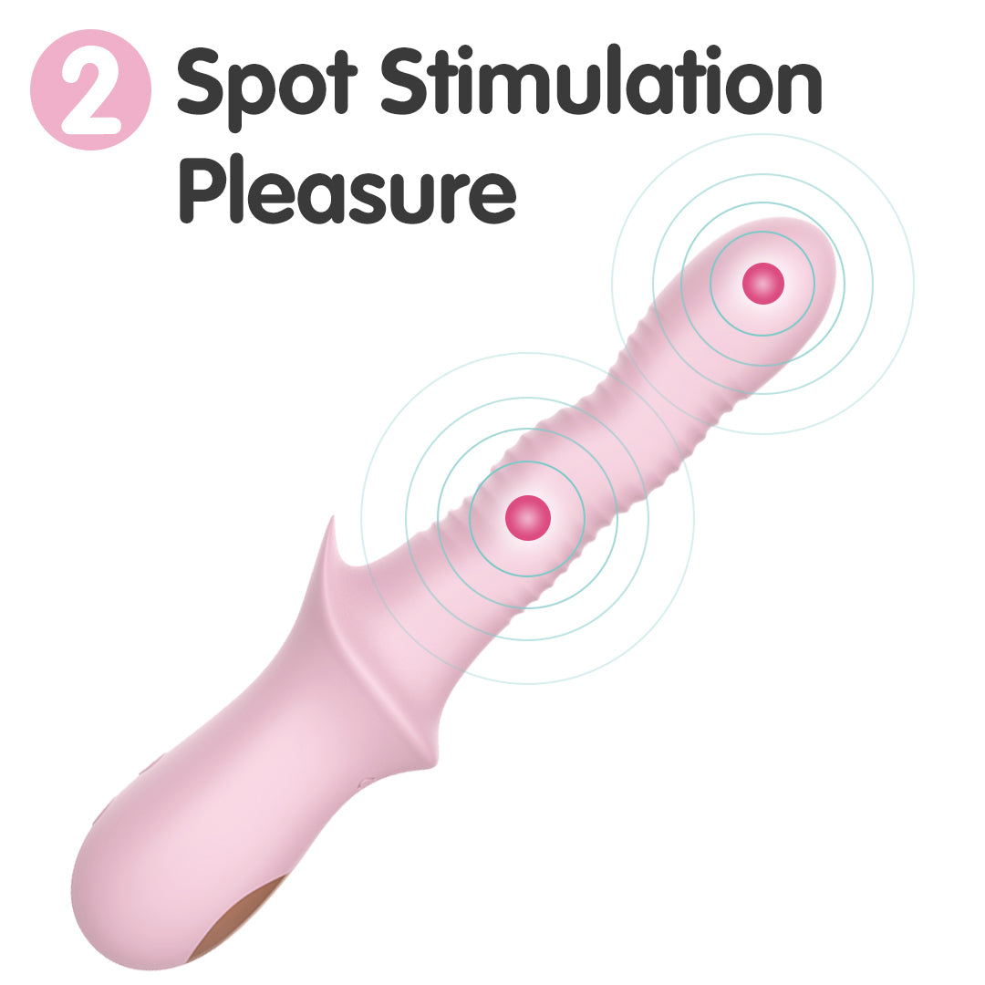 Pink Ripple Wiggle G-Spot Dildos Vibrator