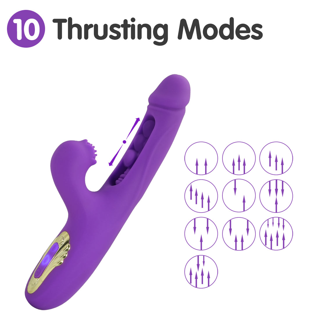 Lilac Lotus Thrusting Rabbit Vibrator