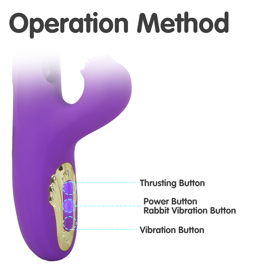 Vibrador de conejo penetrante Loto Lila