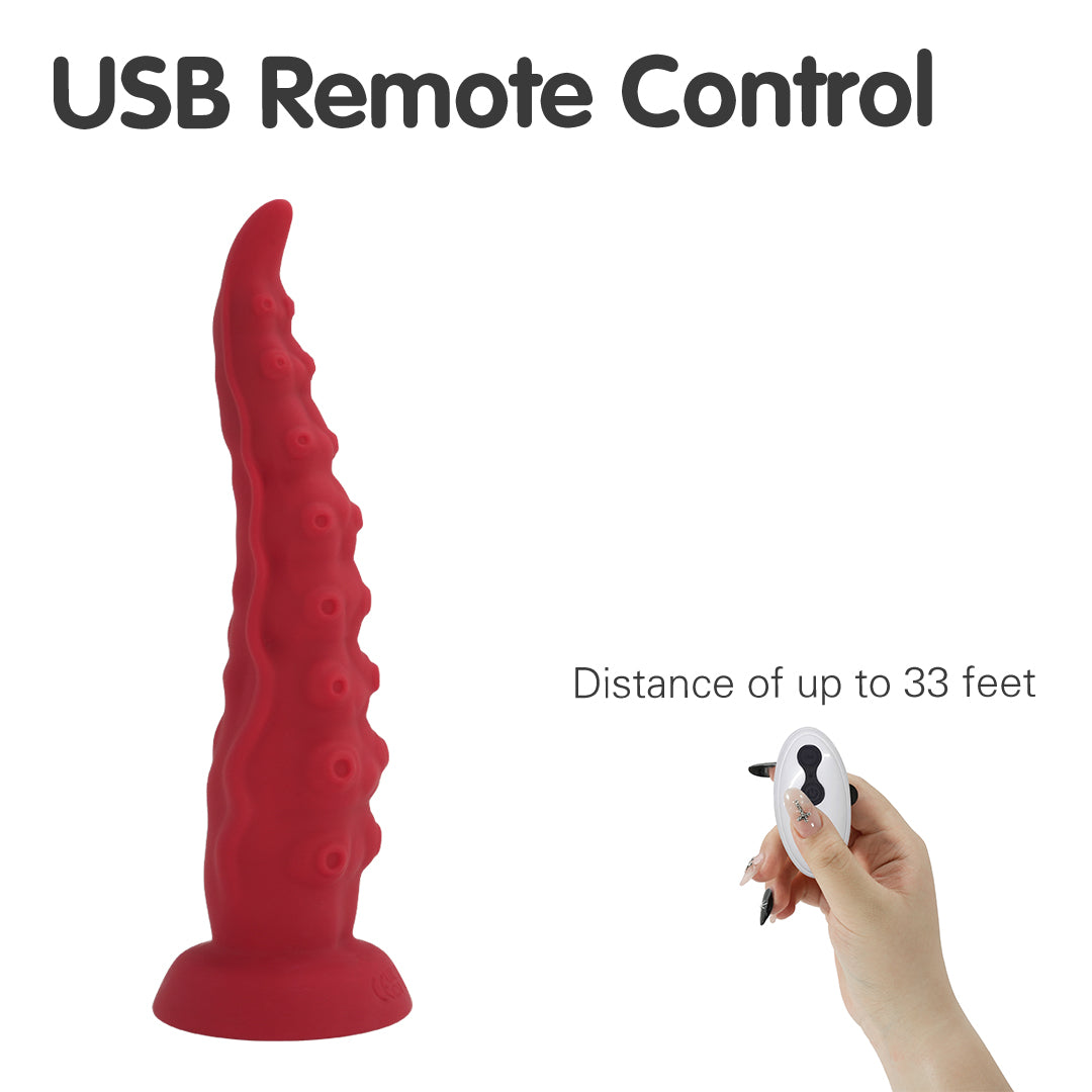 Vibrador de tentáculo ardiente de 7.5 pulgadas
