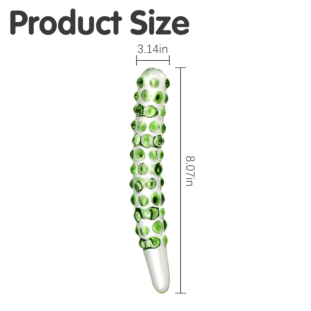 Cucumber Glass Butt Plugs Dildos 8 Inch