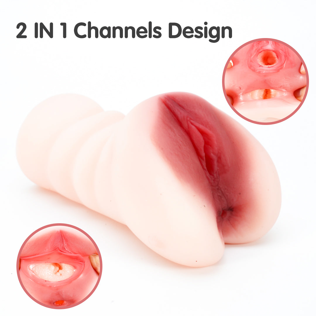 Silico Flow Realistic Vagina & Ass with 2-in-1 channels