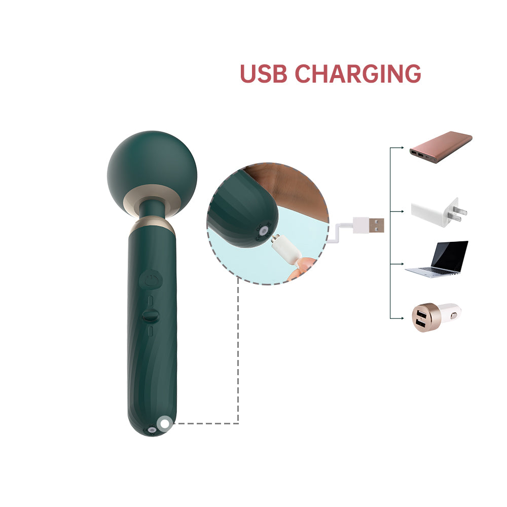 Zenith wand vibrator USB charging, cordless and rechargeable design
