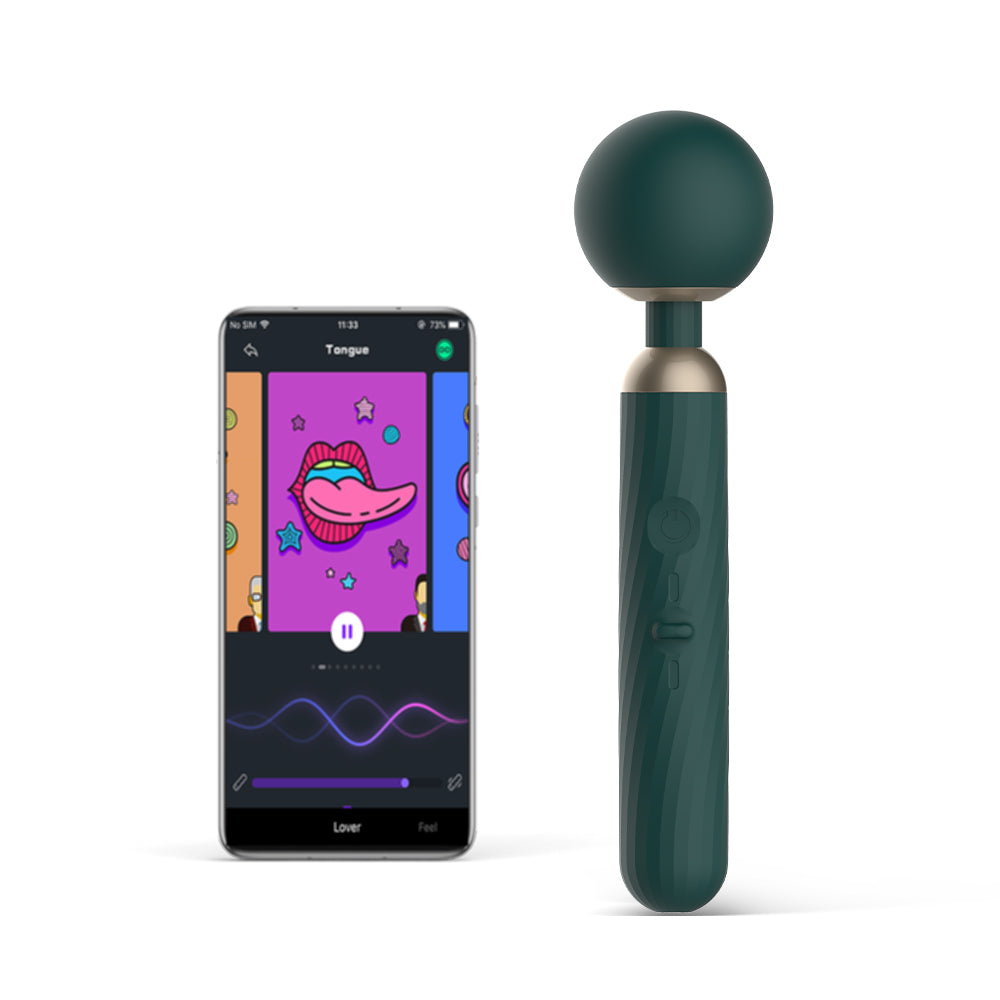 Zenith wand vibrator with app control, Tongue app interface